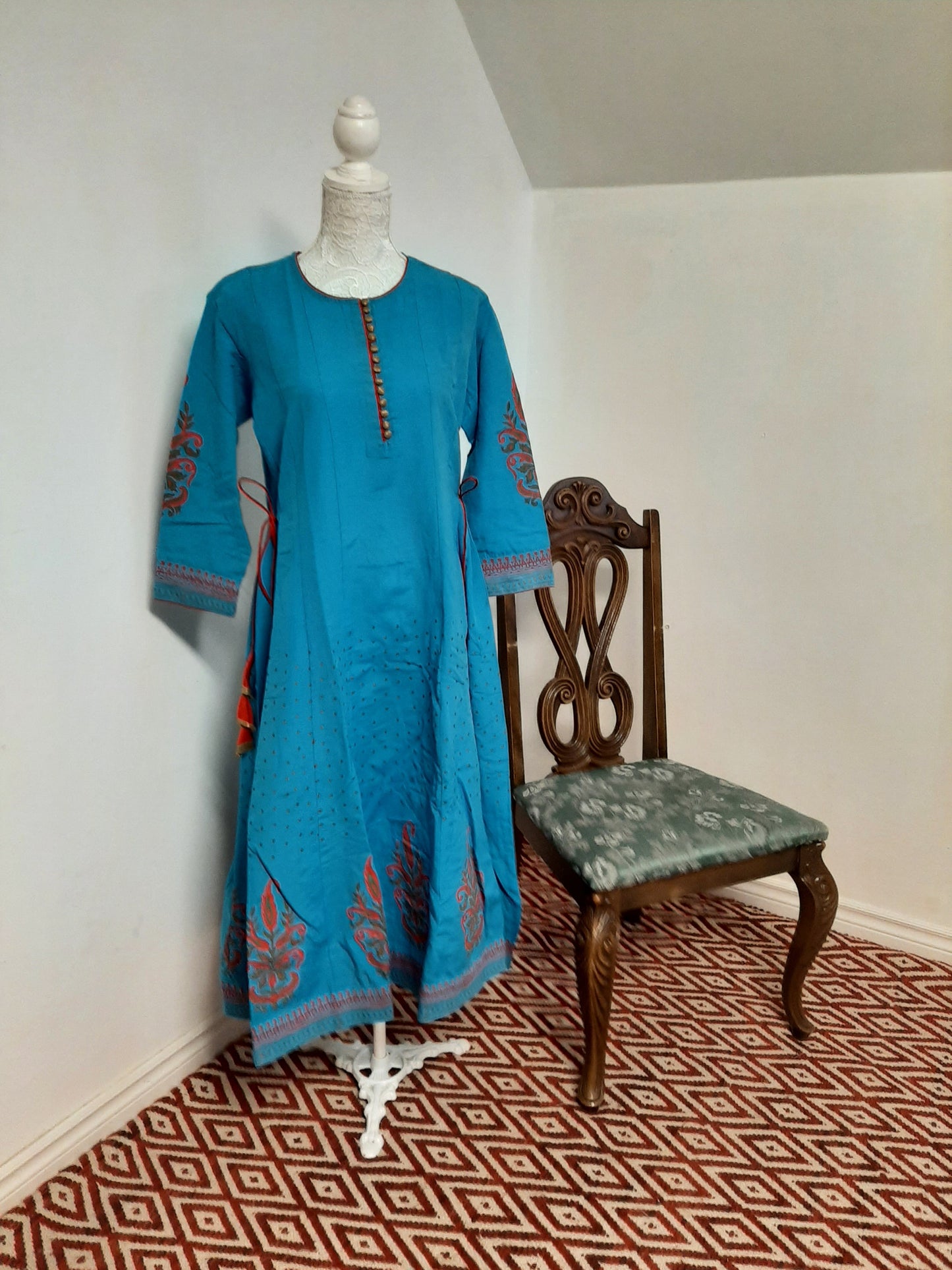 Sky Blue Kurti Anarkali @ DressingStylesCA.com