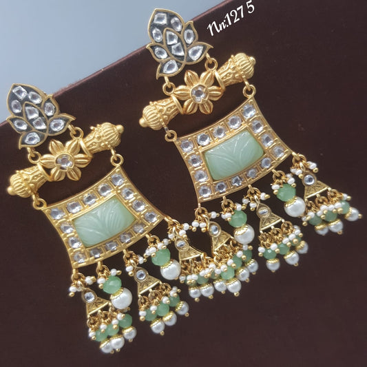 Teal Stone Earrings @ DressingStylesCA.com