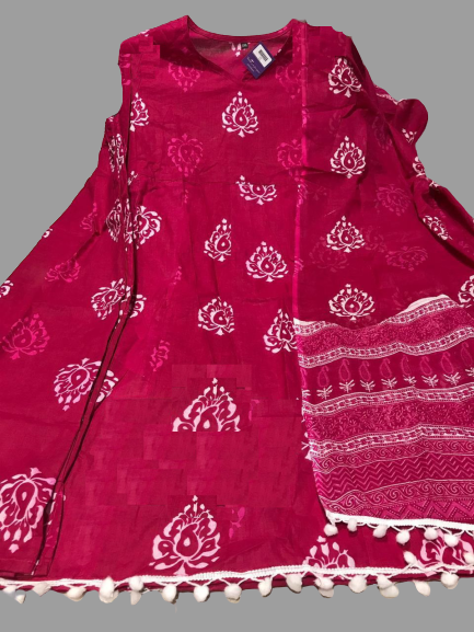 Tomato Red Kurit with tussels @ DressingStylesCA.com