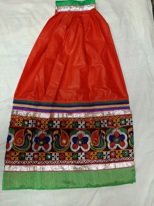 Traditional Gujarati Ghagra Choli- Red- Age 5-7 @ DressingStylesCA.com