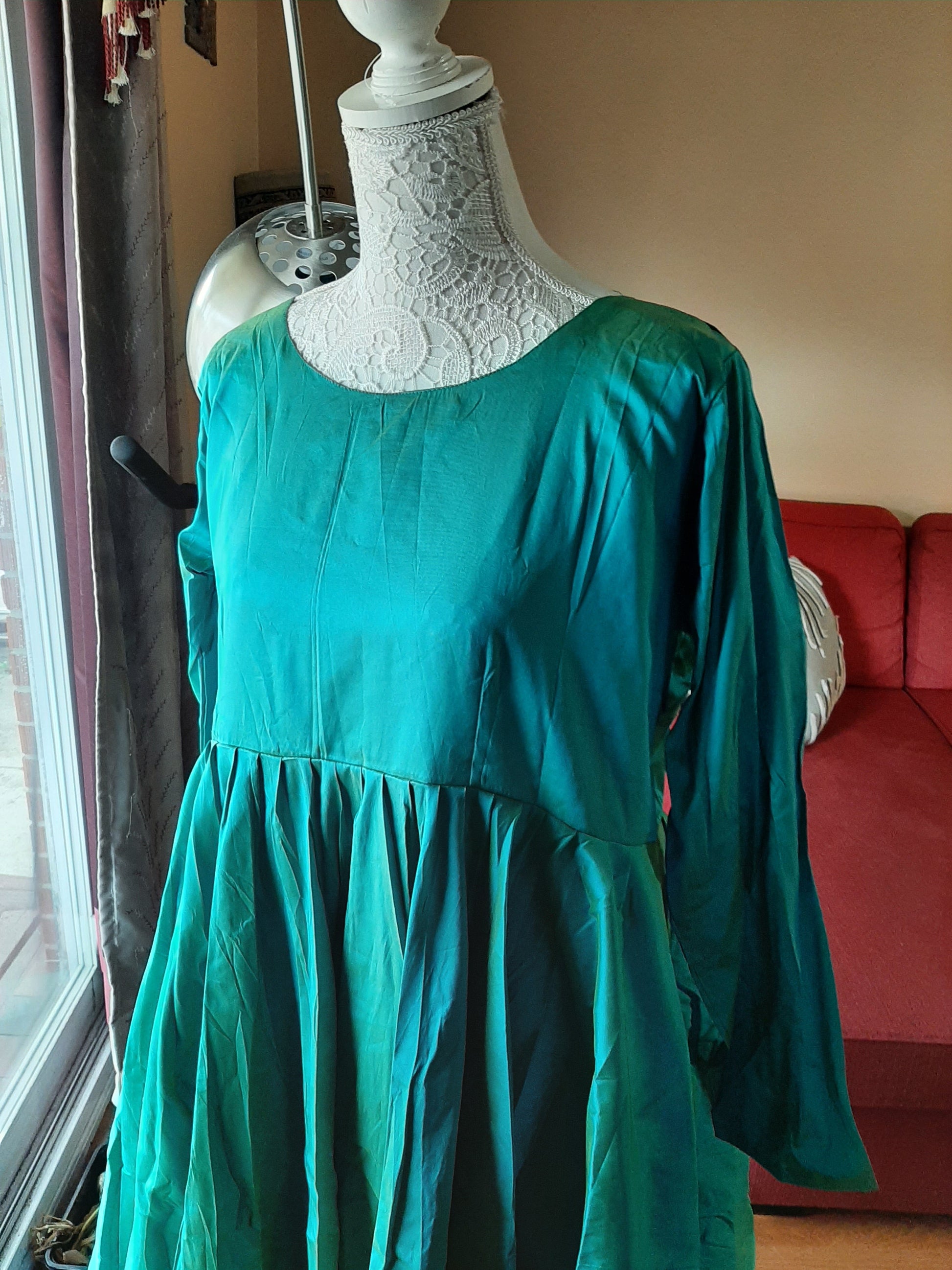 Turquoise Blue Long Gown @ DressingStylesCA.com