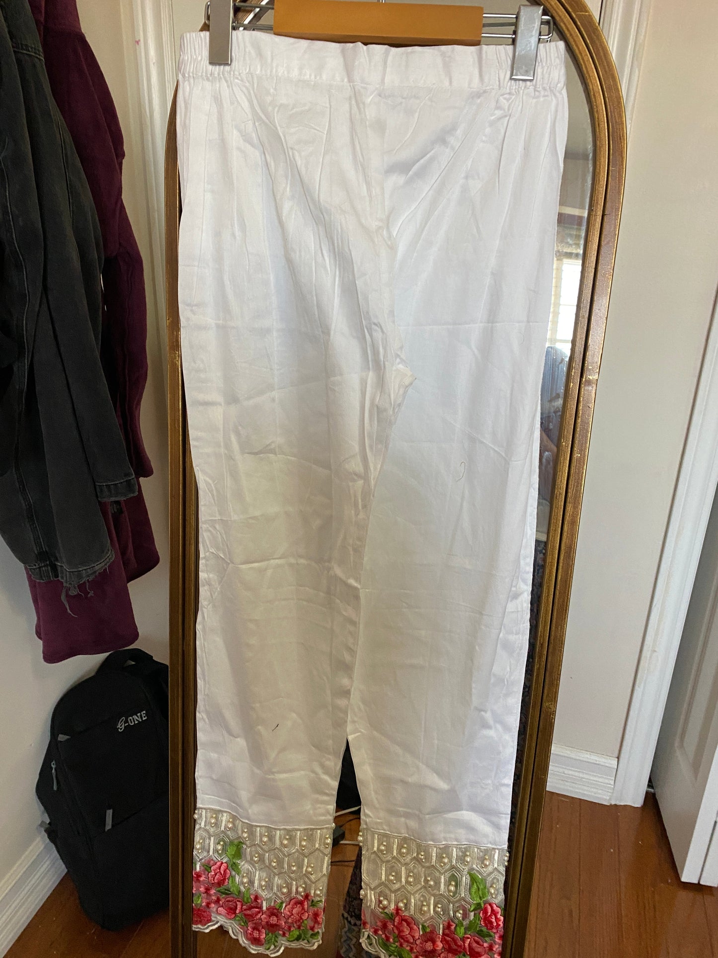 White Cigarette Pants @ DressingStylesCA.com