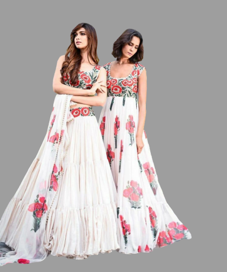 White Lehenga Designer @ DressingStylesCA.com