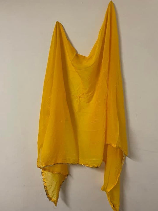 Yellow Chiffon Dupatta @ DressingStylesCA.com