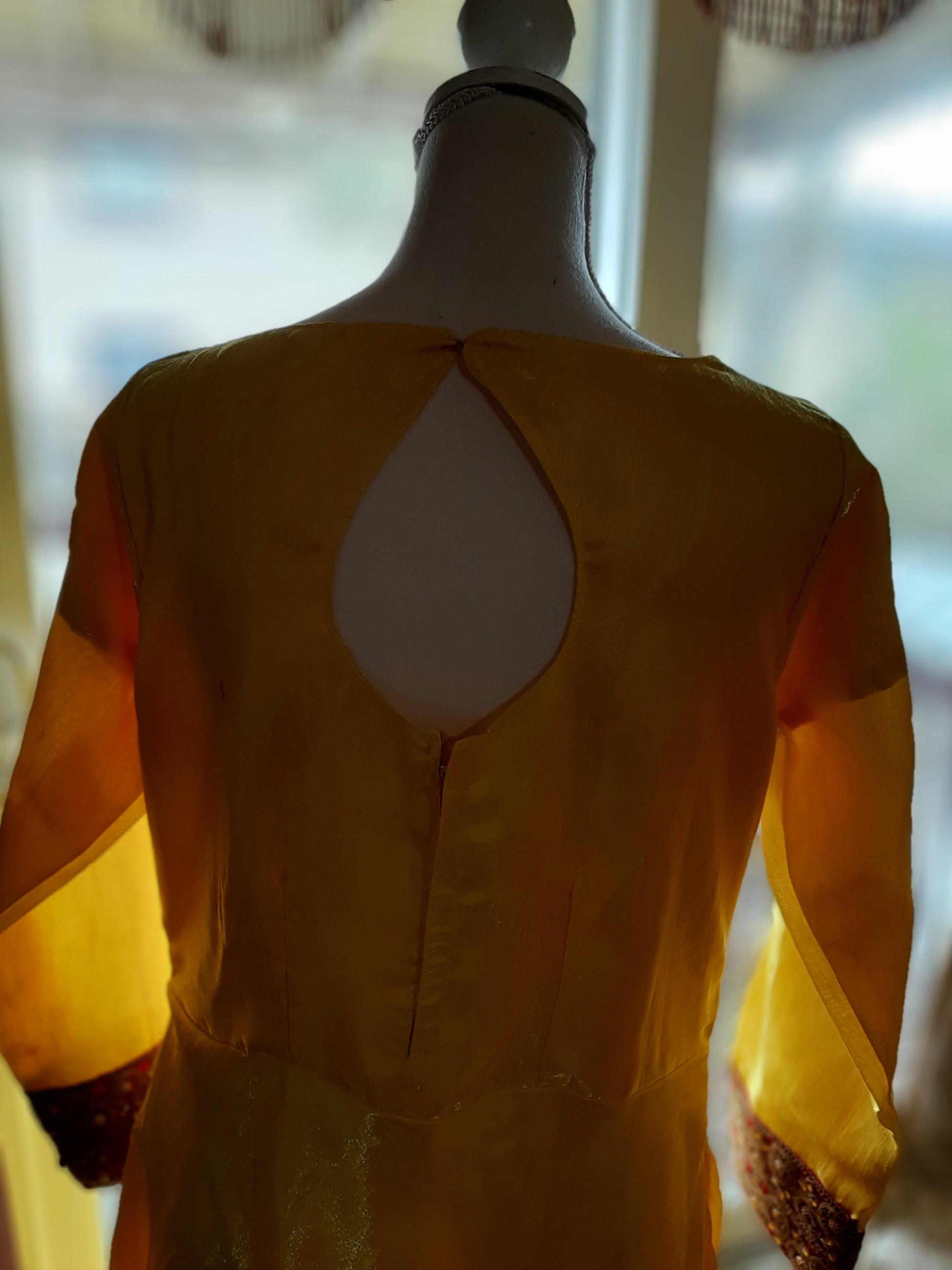 Yellow Colored Long Gown @ DressingStylesCA.com