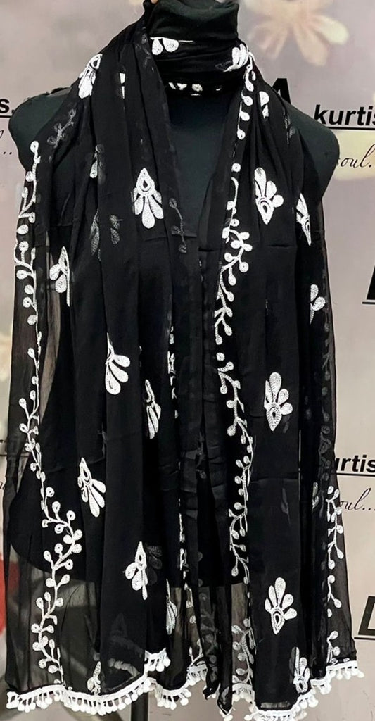 Black Duppatta @ DressingStylesCA.com