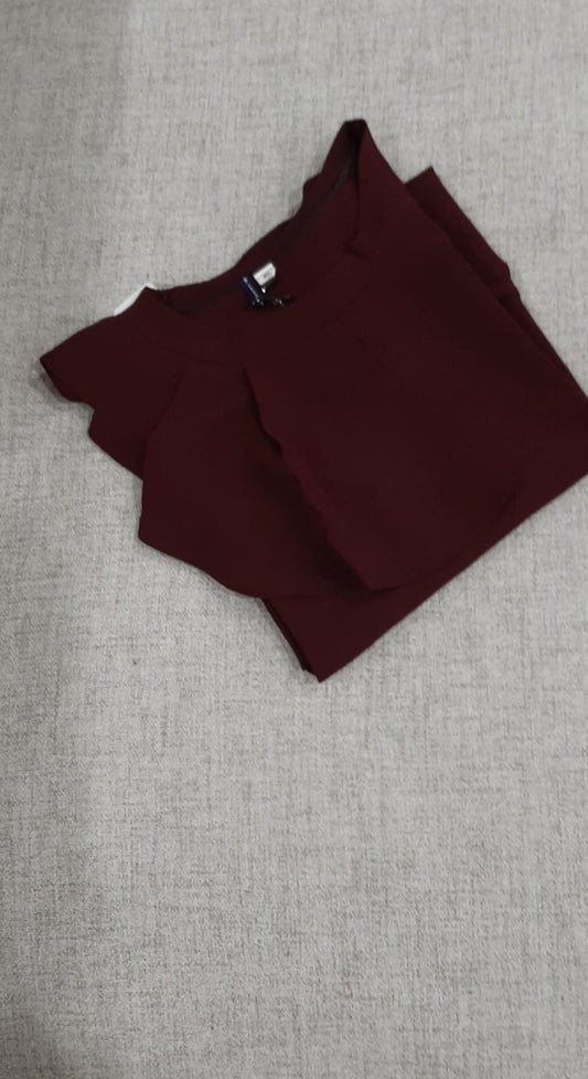 Short Top- Maroon @ DressingStylesCA.com