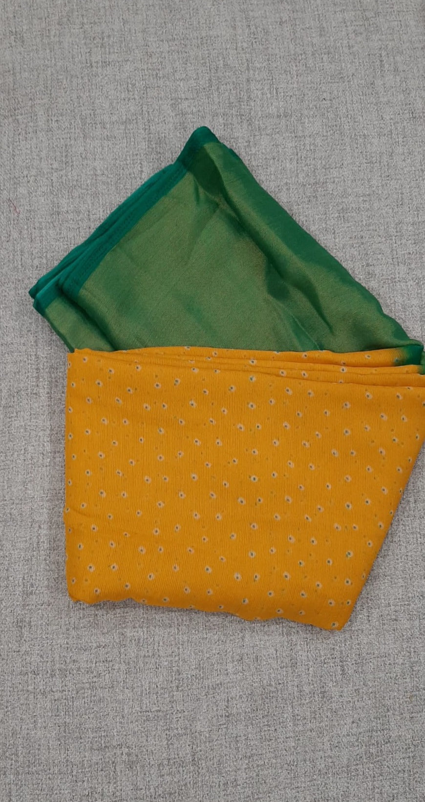 Yellow Sari with Greenish Border @ DressingStylesCA.com