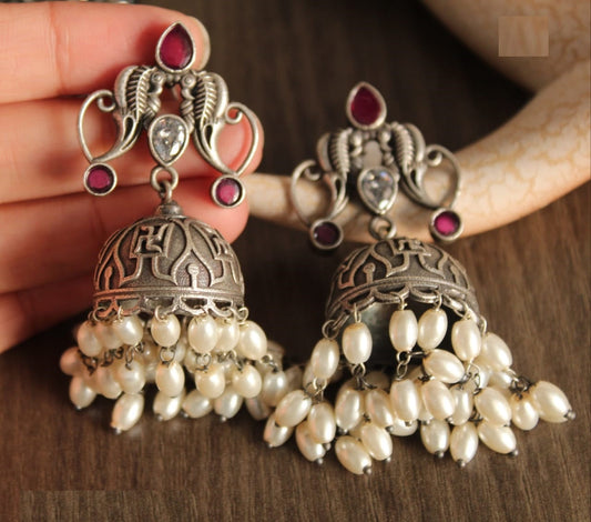 Artistic Collections- Bell Shaped Earring- Pink Stones @ DressingStylesCA.com