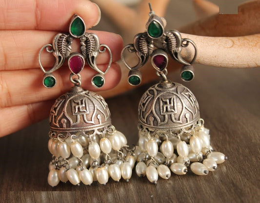 Artistic Collections- Bell Shaped Earring- with pearls @ DressingStylesCA.com