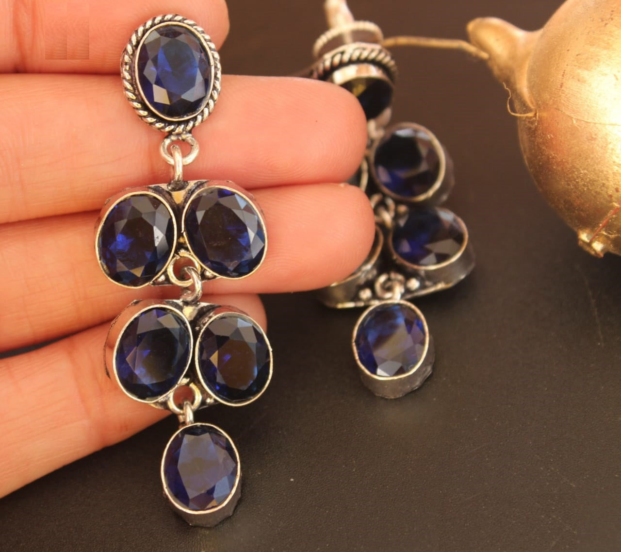 Artistic Collections- Earing- Blue Stones @ DressingStylesCA.com