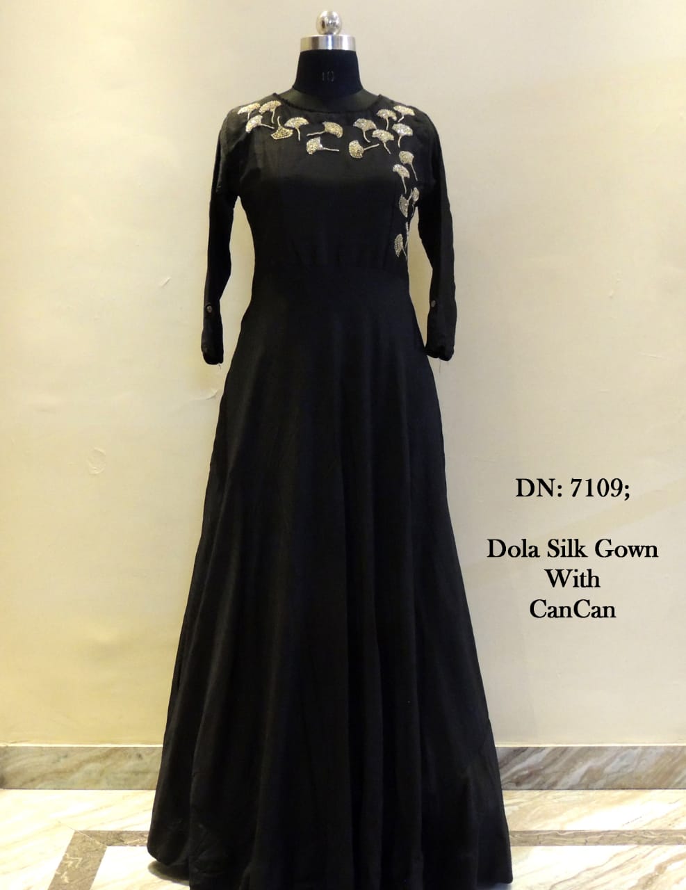 Black Dola Silk Gown @ DressingStylesCA.com