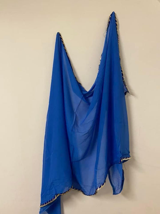 Blue Chiffon Dupatta @ DressingStylesCA.com