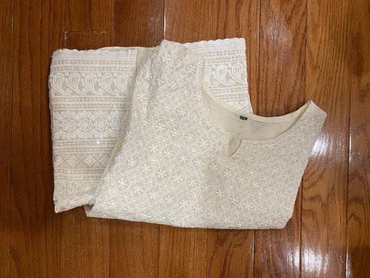 Cream Color Kurti Only @ DressingStylesCA.com