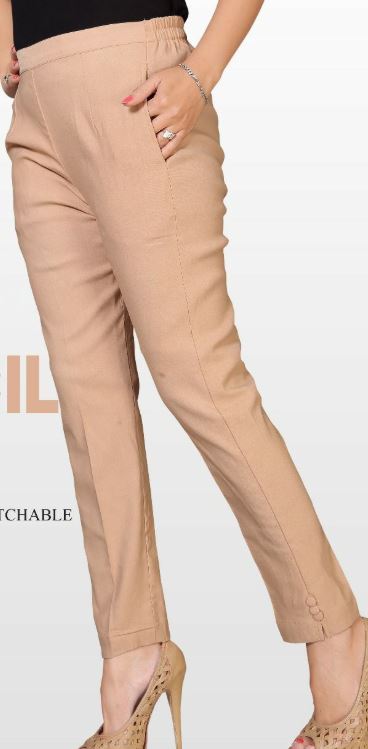 Golden Brown Stretchable Office Pant @ DressingStylesCA.com