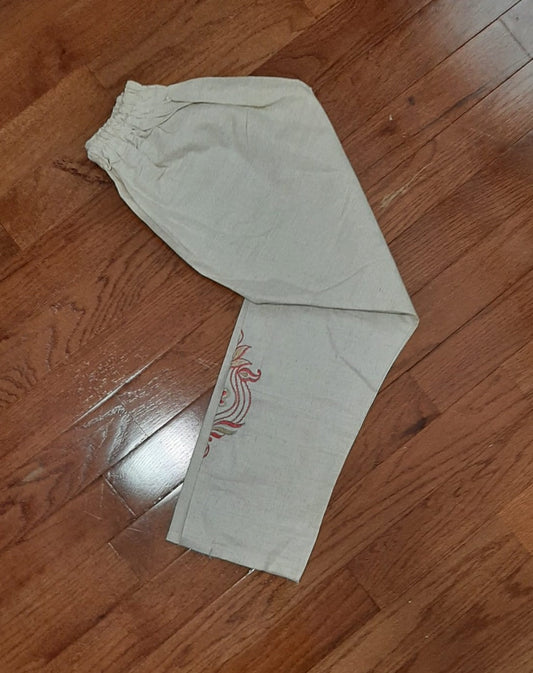 Light Cream Pants - Khadi cotton @ DressingStylesCA.com