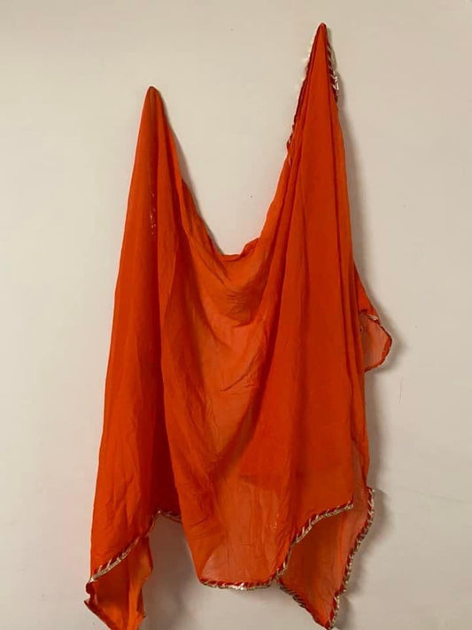 Orange Chiffon Dupatta @ DressingStylesCA.com