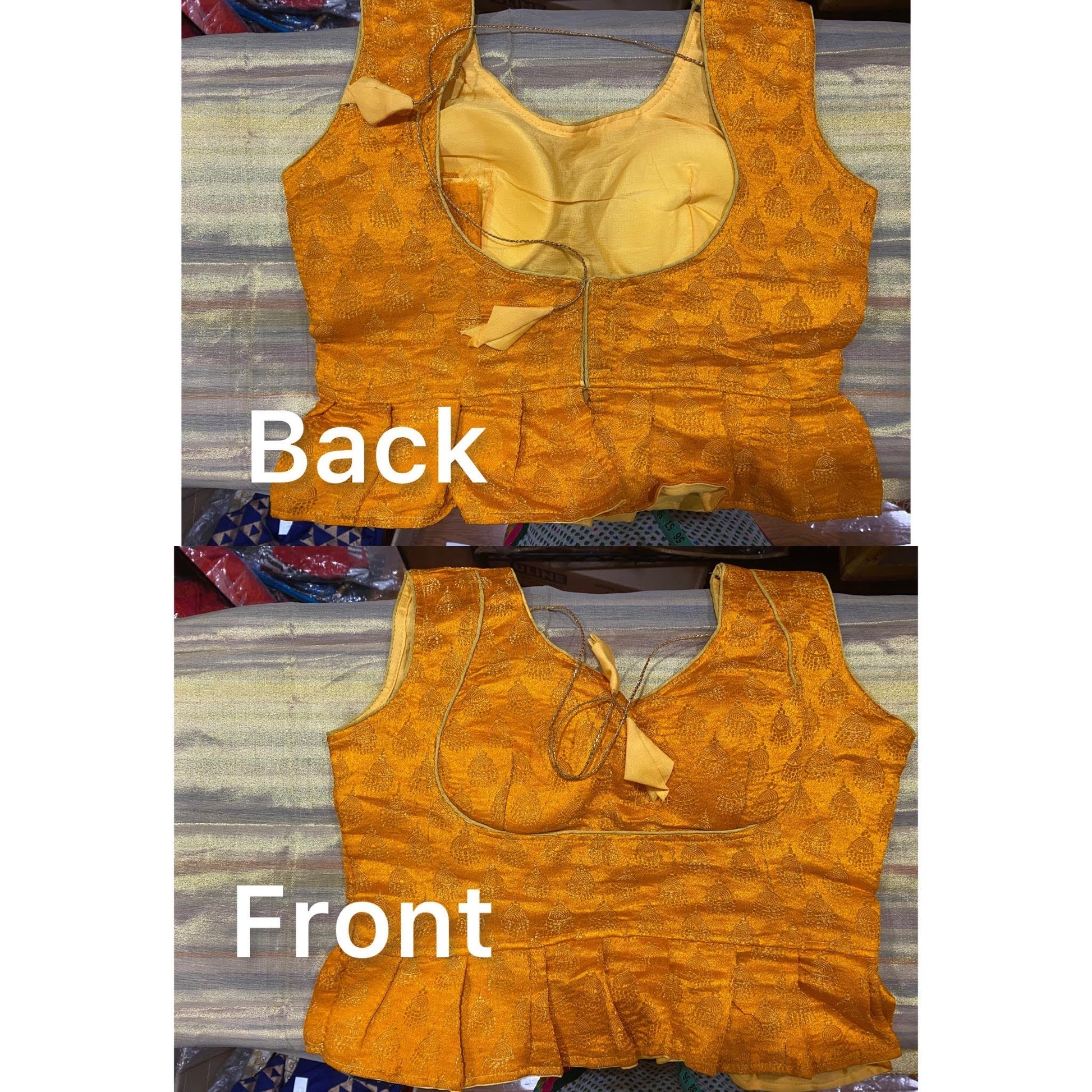 Orange Color Blouse @ DressingStylesCA.com