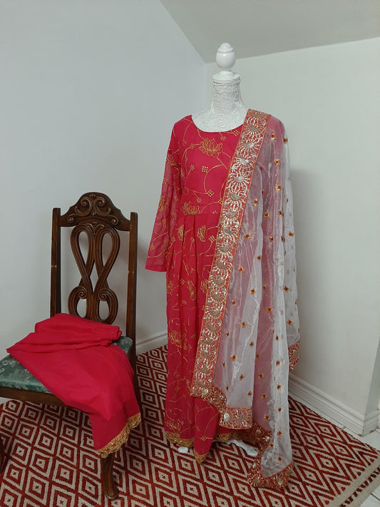 Pink Anarkali dress @ DressingStylesCA.com
