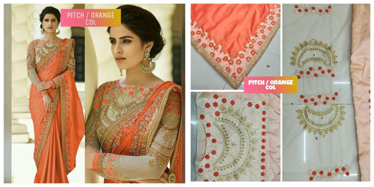 Rangoli Silk Saree With Embroidery @ DressingStylesCA.com