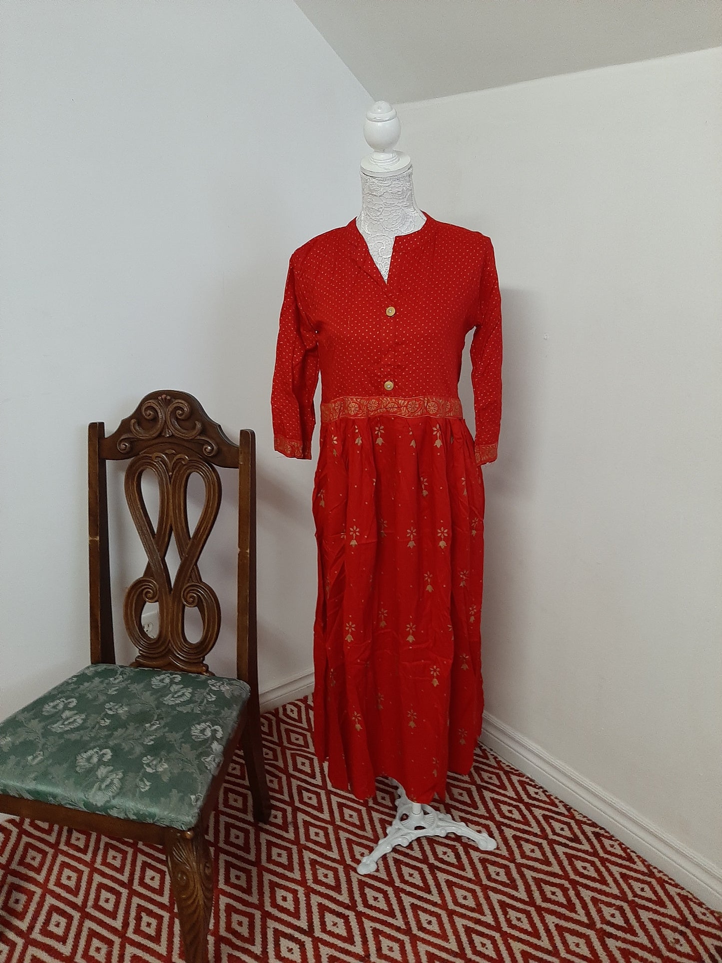 Red Kurti with Lovely design @ DressingStylesCA.com