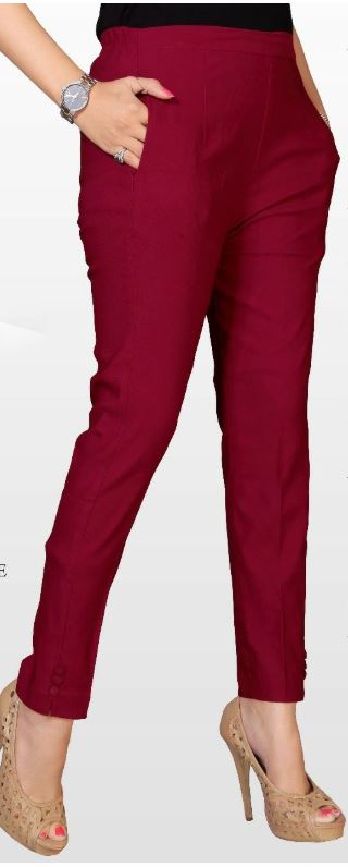 Red Stretchable Office Pant @ DressingStylesCA.com