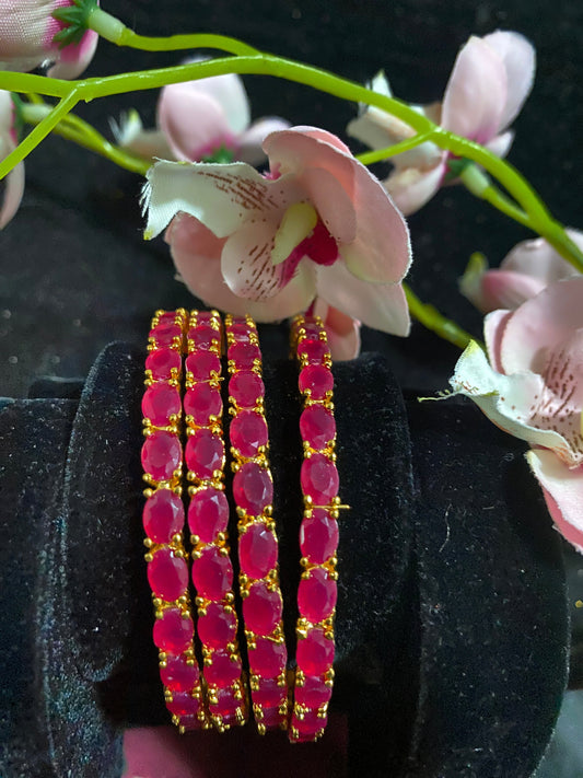 Red stone bangles @ DressingStylesCA.com