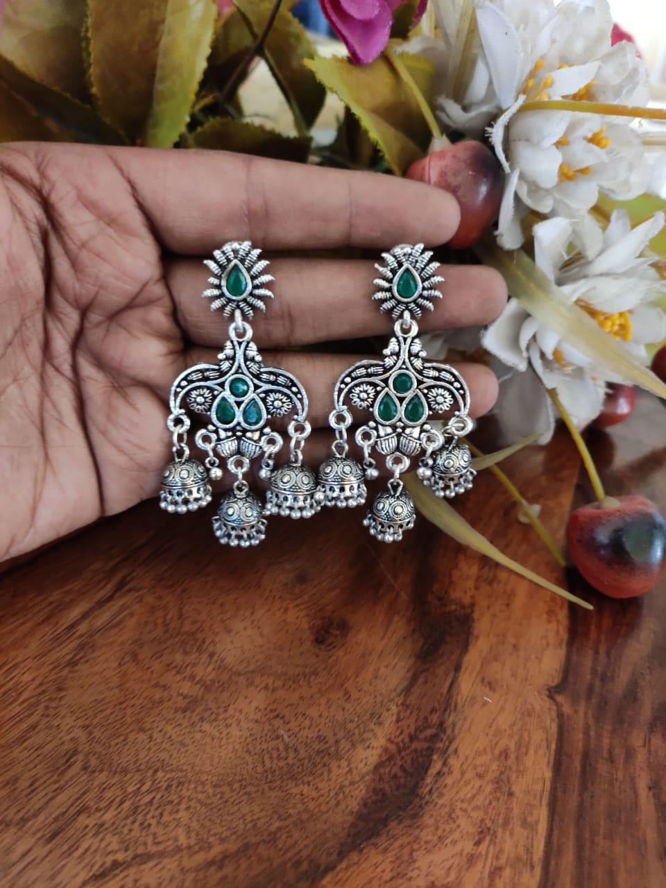 Signature Collections Green Stone Earrings @ DressingStylesCA.com