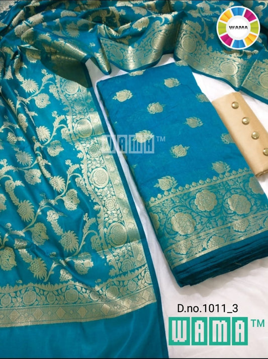 Sky Blue Banarasi Suit @ DressingStylesCA.com